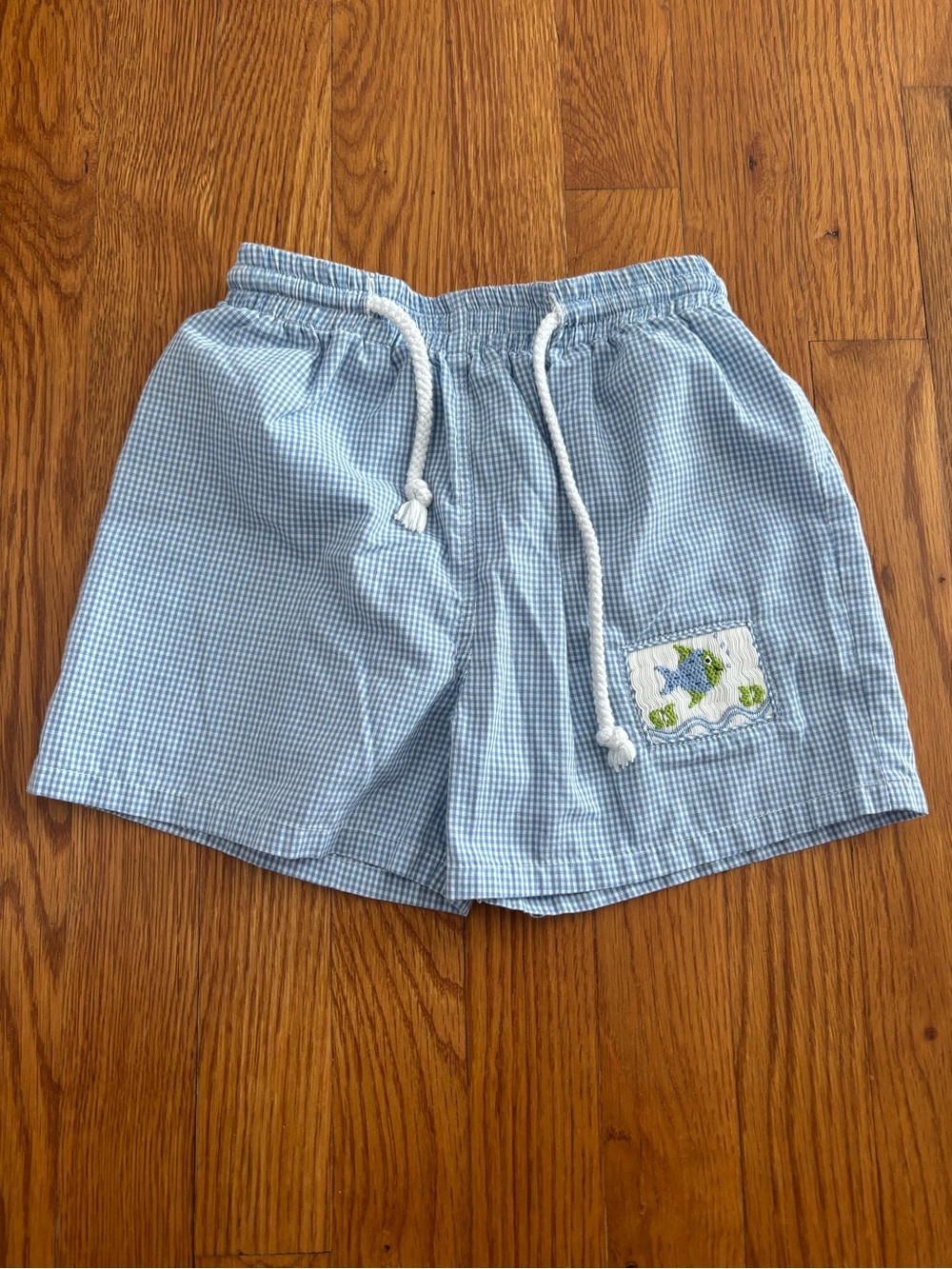 Silly Goose Smocked swim trunks